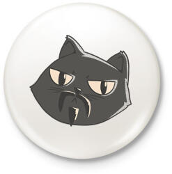 printfashion Fekete macska - Kitűző, hűtőmágnes - Fehér (8464603)