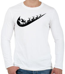 printfashion nike márkaparódia fekete - Férfi hosszú ujjú póló - Fehér (10811796)
