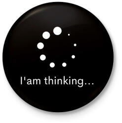 printfashion I'm thinking. . . - Gondolkodom. . . - Vicces póló minta - Kitűző, hűtőmágnes - Fekete (12013690)