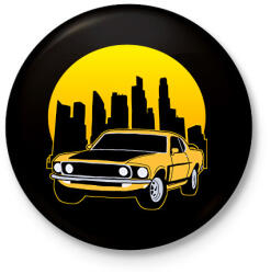 printfashion Sport autó - Kitűző, hűtőmágnes - Fekete (13055925)