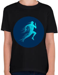 printfashion futás - Gyerek póló - Fekete (13867204)