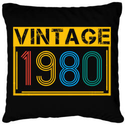 printfashion 1980 - Párnahuzat, Díszpárnahuzat - Fekete (13130525)