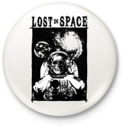 printfashion Elveszve az űrben - Kitűző, hűtőmágnes - Fehér (3087448)
