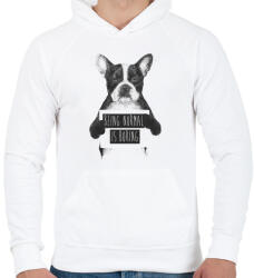 printfashion Being normal is boring - Férfi kapucnis pulóver - Fehér (246126)