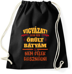 printfashion Van egy őrült bátyám - Sportzsák, Tornazsák - Fekete (14063064)