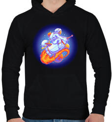printfashion űrhajós - Férfi kapucnis pulóver - Fekete (13700024)