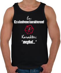 printfashion A kedvenc karakterem mindig meghal. - Férfi atléta - Fekete (2897840)