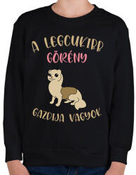 printfashion A legcukibb görény gazdija - Gyerek pulóver - Fekete (7027163)