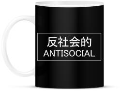 printfashion Japanese antisocial - white - Bögre - Fekete (7036906)