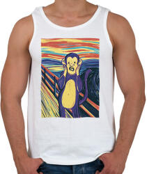 printfashion Majom sikoly - Férfi atléta - Fehér (12754305)