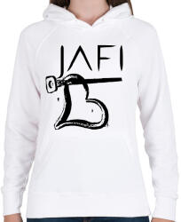 printfashion fekete jafi sziv szimbólum - Női kapucnis pulóver - Fehér (13380555)