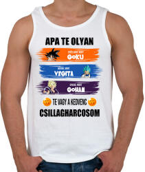 printfashion Apa te vagy a kedvenc csillagharcosom - Férfi atléta - Fehér (16371253)