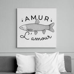 printfashion Amur Lamour Black-01 - Vászonkép - Fehér (6638208)