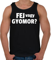 printfashion Fej vagy gyomor - Férfi atléta - Fekete (10426377)