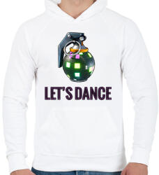 printfashion Let's dance - Férfi kapucnis pulóver - Fehér (6236308)