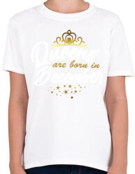 printfashion A királynők decemberben születtek - Gyerek póló - Fehér (4520687)