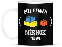 printfashion Bízz bennem - Mérnök - Bögre - Fekete (13545753)