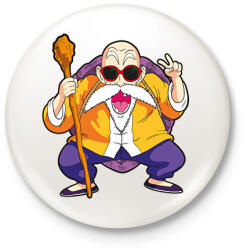 printfashion Dragonbaal - Zseniális Teknős - Kitűző, hűtőmágnes - Fehér (15828723)