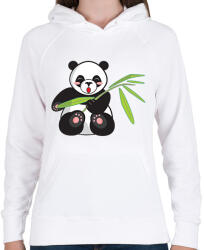 printfashion Panda - Női kapucnis pulóver - Fehér (12057147)