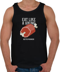 printfashion EAT LIKE A VIKING - Férfi atléta - Fekete (10360797)