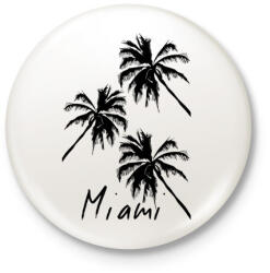 printfashion Miami - Kitűző, hűtőmágnes - Fehér (3084036)