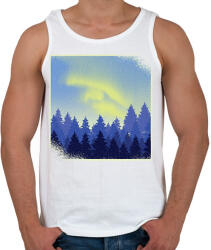 printfashion Téli táj - Férfi atléta - Fehér (6255082)