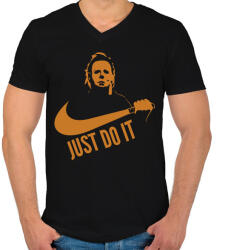 printfashion Just do it halloween 2 - Férfi V-nyakú póló - Fekete (1789428)