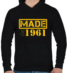 printfashion 1961 - Férfi kapucnis pulóver - Fekete (12786464)