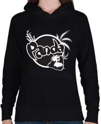 printfashion fanta panda - Női kapucnis pulóver - Fekete (15009723)