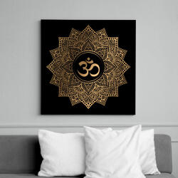 printfashion Arany mandala - Vászonkép - Fekete (14513827)