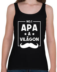 printfashion Legjobb Apa a világon - Női atléta - Fekete (1648974)