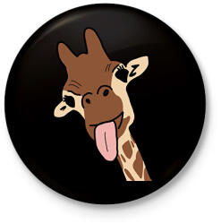 printfashion Zsiráf - Kitűző, hűtőmágnes - Fekete (13620548)