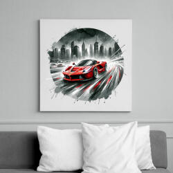 printfashion Ferrari - Vászonkép - Fehér (15535757)