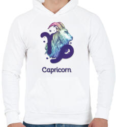 printfashion Capricorn színes - Férfi kapucnis pulóver - Fehér (6261544)
