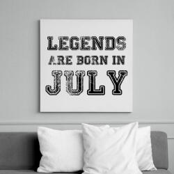 printfashion Legend are born in. - Vászonkép - Fehér (6621476)