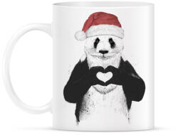 printfashion Santa panda - Bögre - Fehér (790216)