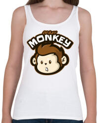printfashion Crazy Monkey - Női atléta - Fehér (5134950)