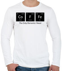 printfashion DoFFe - The Only Elements I Need - Férfi hosszú ujjú póló - Fehér (11475263)