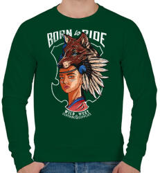 printfashion Vadnyugat - Férfi pulóver - Sötétzöld (417369)