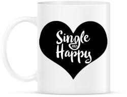 printfashion Boldog szingli - Bögre - Fehér (790591)