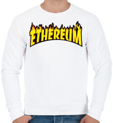 printfashion ETHEREUM - Férfi pulóver - Fehér (5085888)