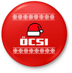 printfashion ÖCSI - Kitűző, hűtőmágnes - Piros (10986065)