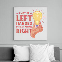 printfashion Balkezes szlogen - Vászonkép - Fehér (13026737)