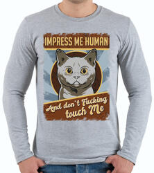 printfashion impress me - Férfi hosszú ujjú póló - Sport szürke (1964745)