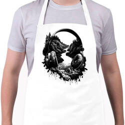 printfashion Fejhallgató a természetben - Kötény - Fehér (13223073)