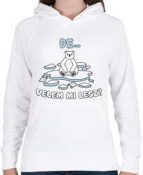 printfashion Velem mi lesz? - Női kapucnis pulóver - Fehér (13713258)