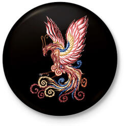 printfashion Főnix - Kitűző, hűtőmágnes - Fekete (13933248)