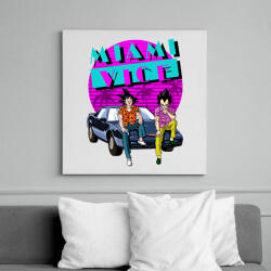 printfashion Dragon Ball Miami Vice - Vászonkép - Fehér (6627592)