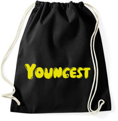 printfashion Youngest - Legkisebb tesó - Sportzsák, Tornazsák - Fekete (7015601)