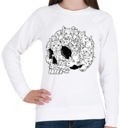 printfashion Koponya macskákból - Női pulóver - Fehér (15586085)